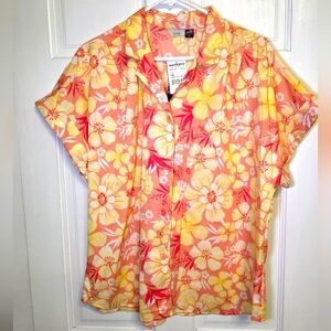 Vintage‎ Tapestry Button Down Hawaiian Made In USA Shirt- Size 1X NWT